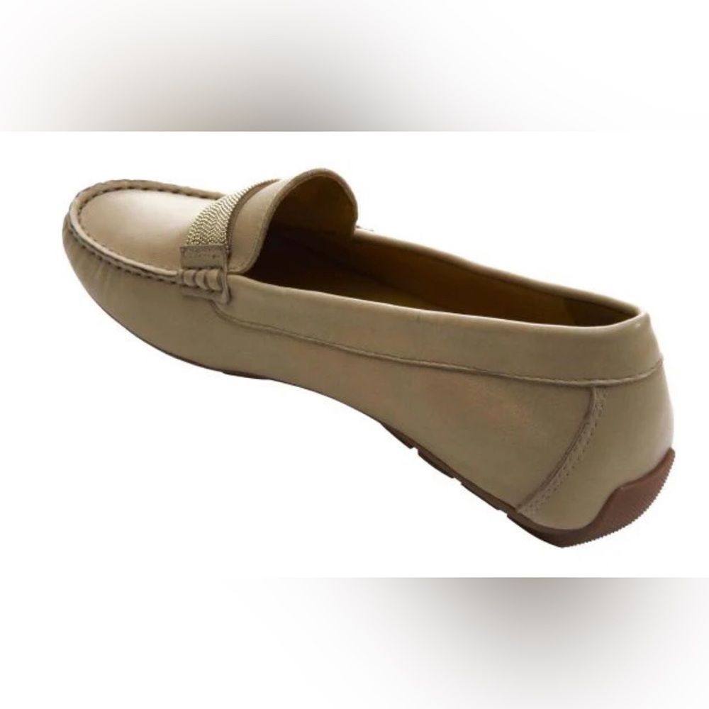 Vaneli Cream Loafers with Metallic Strap Size 7 Medium.Excellent Condition. - Picture 7 of 11